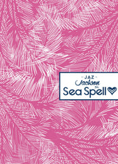Fuscha and white palm tree print on yoga leggings by Sea Spell 